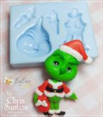 Molde de Silicone Natal Grinch 1 Col. By Bee Crafted